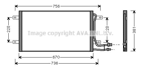 AVA QUALITY COOLING Конденсатор, кондиционер VW5187